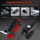 Farol LED + Lanterna Traseira Recarregáveis USB ZT3