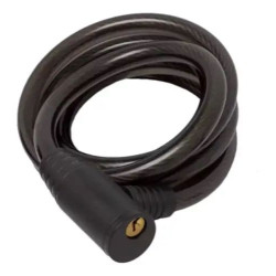 Cadeado Para Bicicleta Com Chave - 12mmx1000mm | Preto