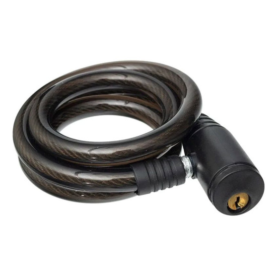 Cadeado Para Bicicleta Com Chave - 12mmx1000mm | Preto