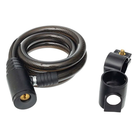Cadeado Para Bicicleta Com Chave - 12mmx1000mm | Preto