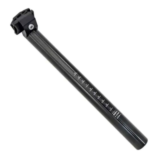 Canote Selim Alumínio com Carrinho 27.2x350mm| Preto