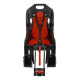 Cadeirinha Infantil Traseira Bicicleta Preto/Vermelho